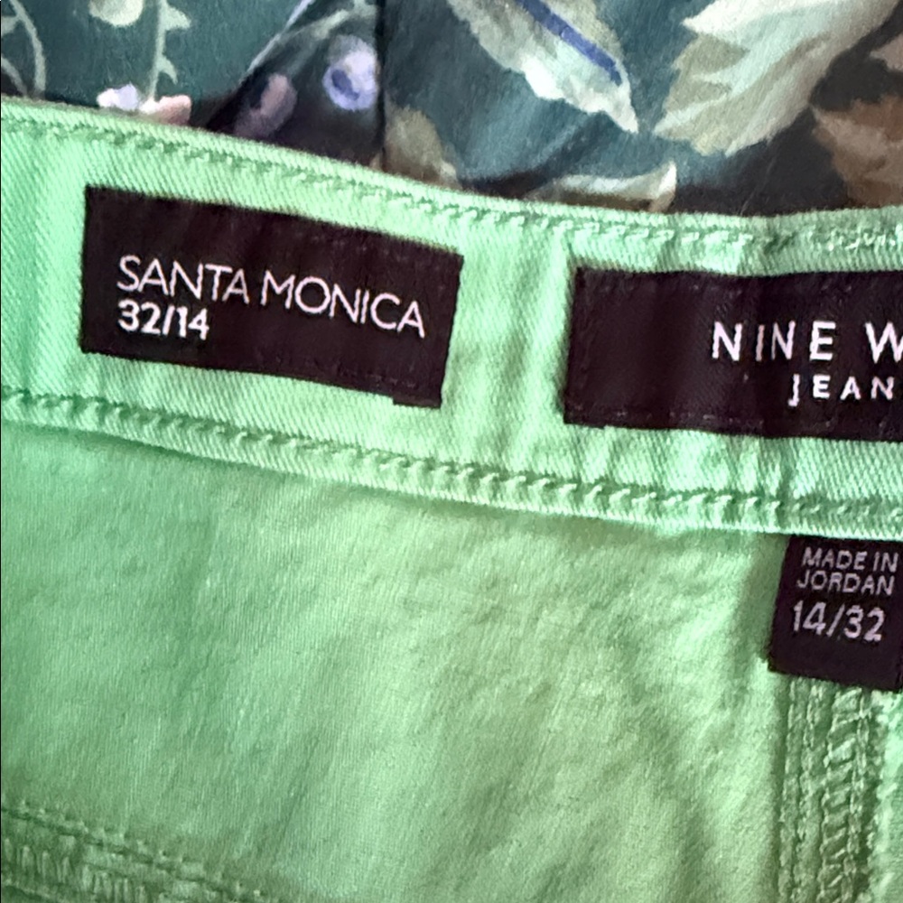 Nine West Mint Santa Monica fit Green Jean Shorts - Picture 3 of 9